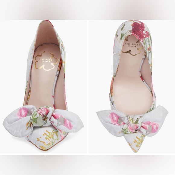 NWT - Ted Baker Ryana Tapestry Pointed Toe Bow Pump (Women) - Size 8.5 - Picture 4 of 6